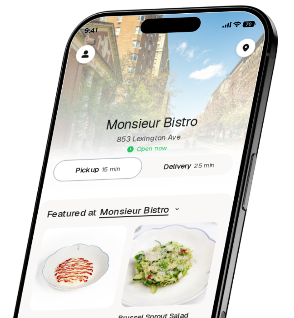 Monsieur Bistro app preview